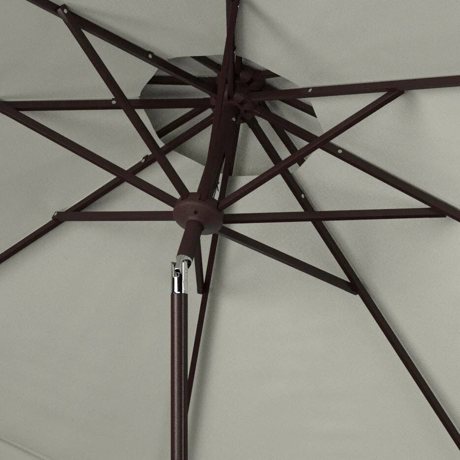 SAFAVIEH Outdoor Kjerstin Volant-Sonnenschirm, 2,7 m, Doppelkuppel