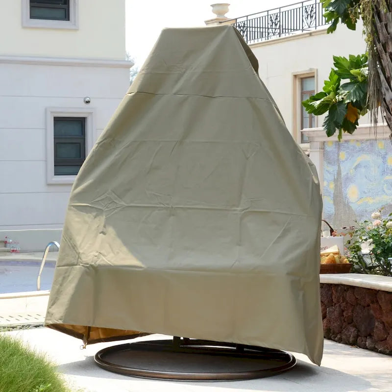 LeisureMod 2-Person Hängesessel mit Ständer – Outdoor/Indoor Rattan Korbsessel Garten-Schaukelhängematte mit Kissen