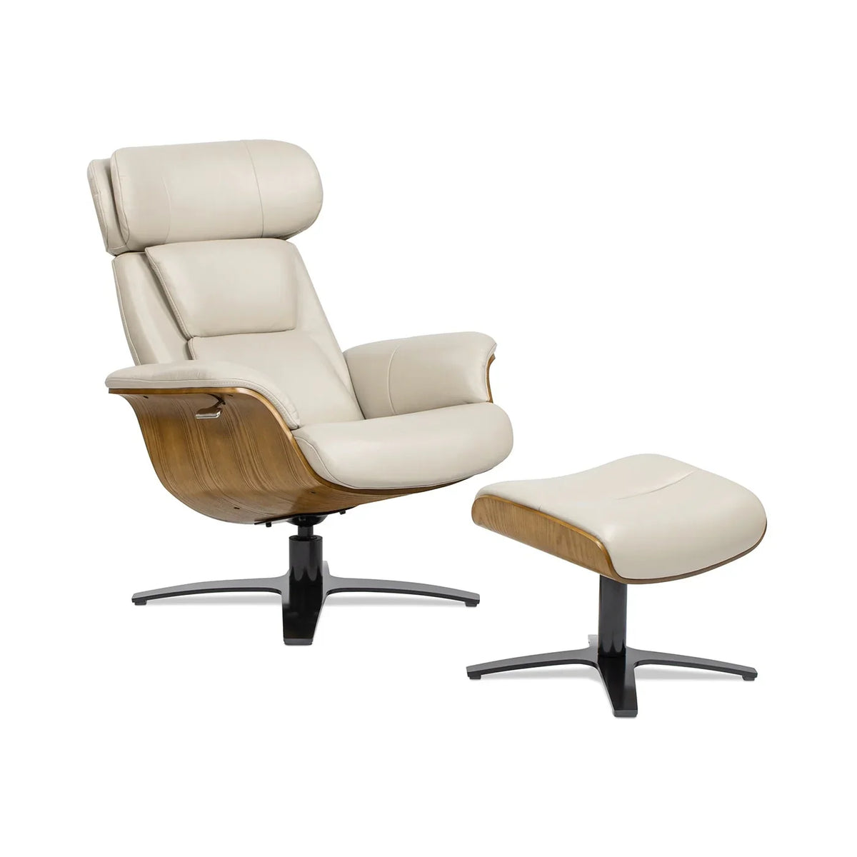 Jovan 31.5 Echtleder Relaxsessel mit Ottoman