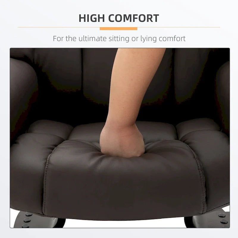 HOMCOM Massage-Liegesessel mit Hocker