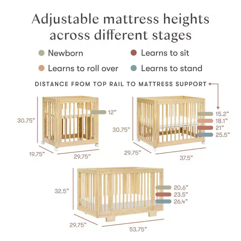 Babyletto Yuzu 8-in-1 umwandelbares Kinderbett mit All-Stages Umrüst-Kits