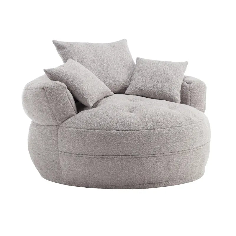 Rundes Lazy Sofa – Weiß/Blau/Grau/Gelb/Orange/Rosenrot/Marineblau/Grün, Einzel- und Doppel-Sitz