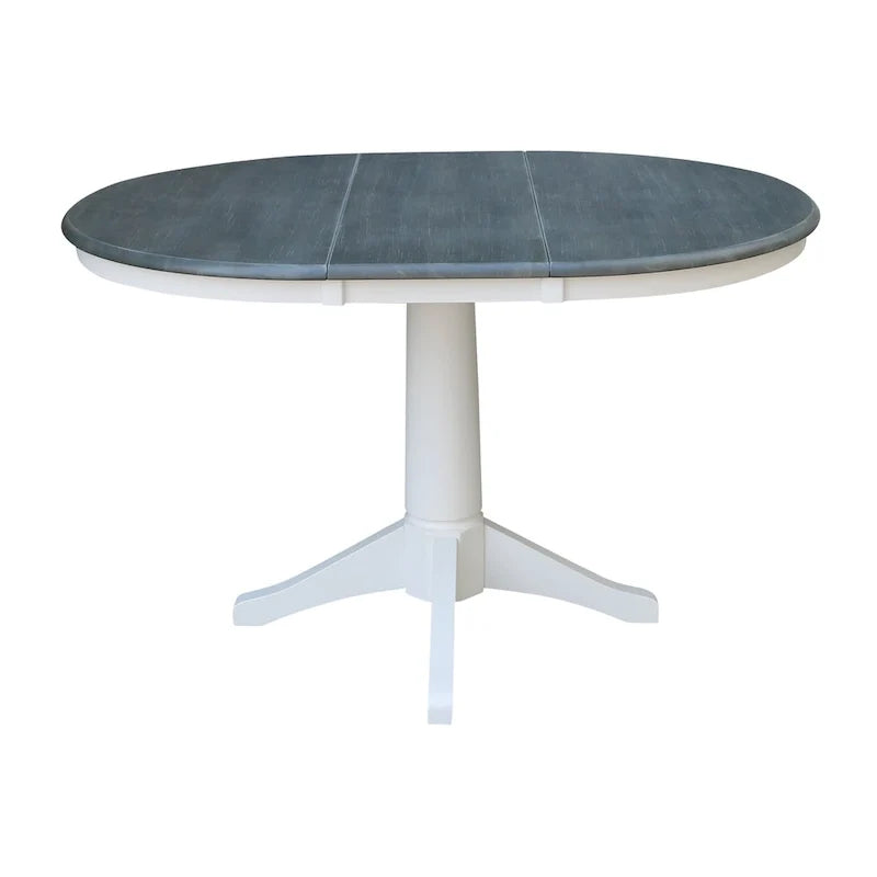 Runder Ausziehtisch, 36 Zoll, mit 4 Madrid-Stühlen