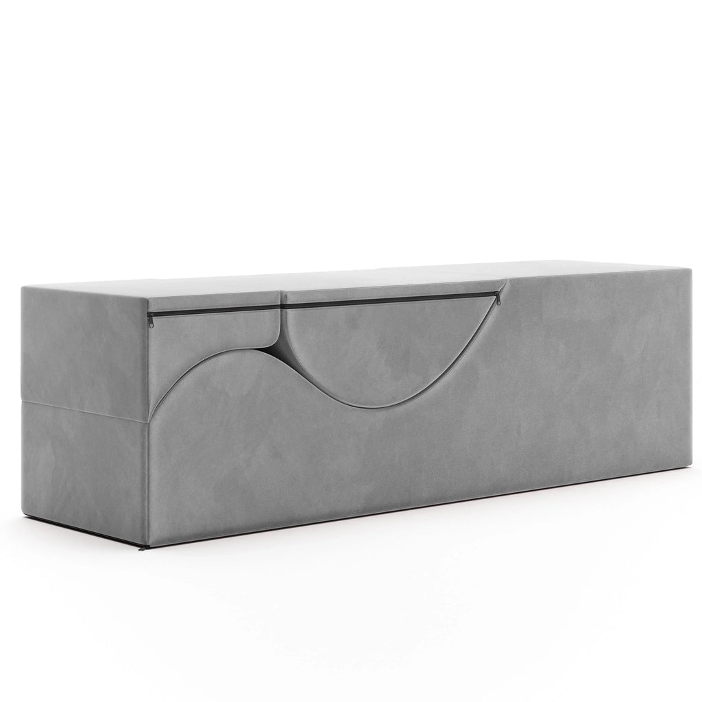 Avana Kami umwandelbare Chaise / Yoga & Massage – 2-in-1-Ottomane mit verdeckter ausklappbarer Yoga-Liege, Microvelvet – N/A