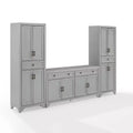 3-teiliges Tara Sideboard- und Vorratsschrank-Set im Used-Look - Crosley