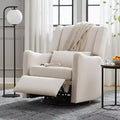 Polibi Modern Wingback Glider Recliner Chair with Swivel Base