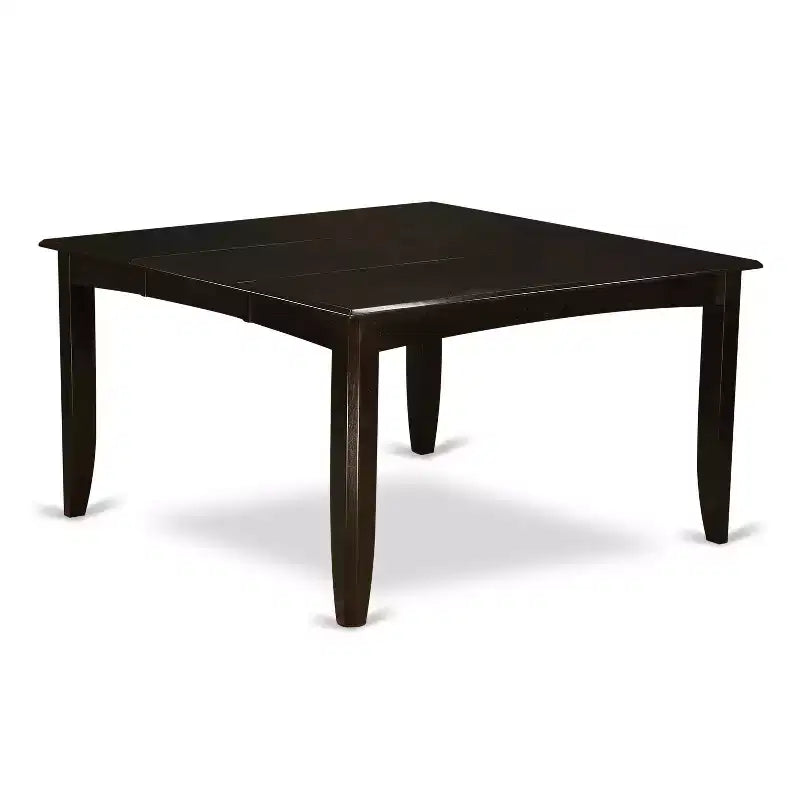 HomeStock 7-Piece Square Cappuccino Finish Solid Wood Top Dining Table with 6-Chairs