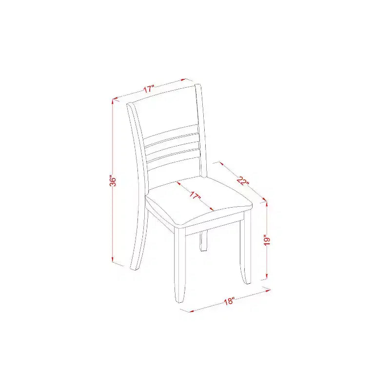 HomeStock 7-teiliger quadratischer Esstisch mit Cappuccino-Finish und Massivholzplatte mit 6 Stühlen