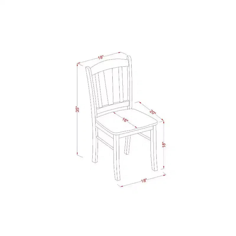HomeStock 3-teiliges Esszimmerset aus massivem Holz mit Natur-Braun-Eichen-Finish und Klapptisch