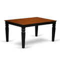 HomeStock 5-Piece Black and Cherry Finish Solid Wood Top Dining table with 4 Chairs