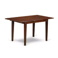 5-Piece Mahogany Finish Solid Wood Top - Rectangular Dining Room Set - Seats 4