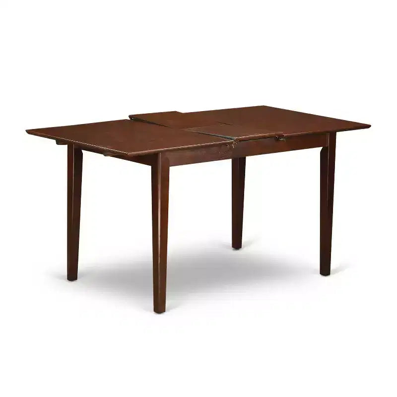 5-teiliges Esszimmer-Set aus Massivholz mit Mahagoni-Finish – Rechteckig – Platz für 4 Personen