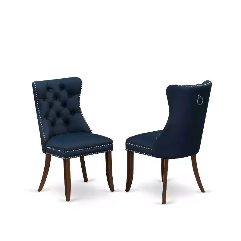 5-teiliges Esszimmer-Set aus Massivholz mit Mahagoni-Finish – Rechteckig – Platz für 4 Personen