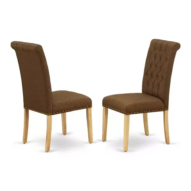 HomeStock 5-teiliges Esszimmer-Set aus Massivholz mit Eichenfurnier – Sitzplätze für 4 Personen