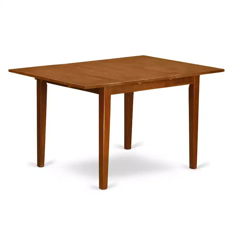 HomeStock 3-Piece Saddle Brown Finish Solid Wood Top Dining Table Set