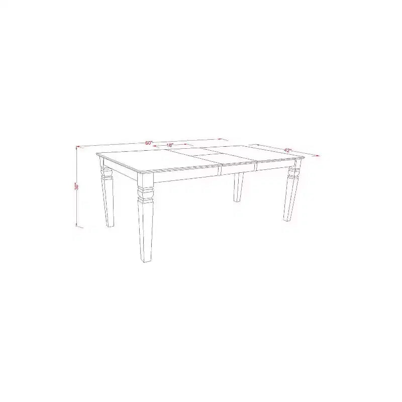 Essgruppe Strand-Boho – 6-teilig, rechteckiger Tisch und 4 Stühle plus Bank – 107/152 cm