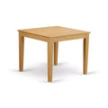 HomeStock 3-Pc Natural Brown Oak Finish Square Solid Wood Top Dining Table Set - Seats 2