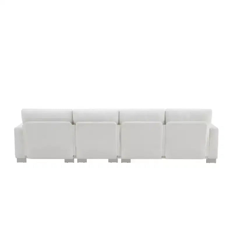 EHMKNP Modernes, übergroßes Ecksofa – Chenille gepolstertes L-förmiges 5-Sitzer-Luxussofa mit Chaiselongue