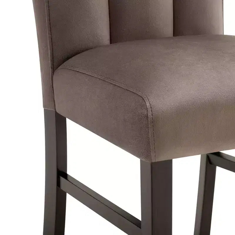 Roundhill Furniture Strata Samt-Polsterstühle für Esszimmer, 2er-Set, Schokolade