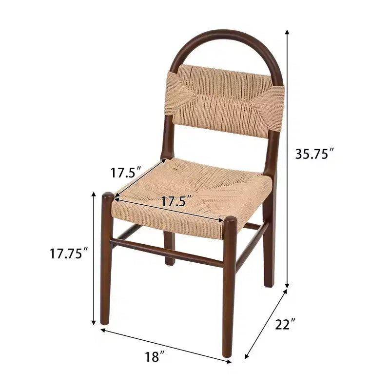 Christopher Knight Home Rhea rustikale Esszimmerstühle aus Kautschukholzgeflecht (2er-Set)