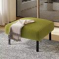 TUYOHW Small Ottoman with Legs,22 Inch Corduroy Footstool 440lbs Capacity,Square Padded Stool for Living Room,Bedroom,Entryway