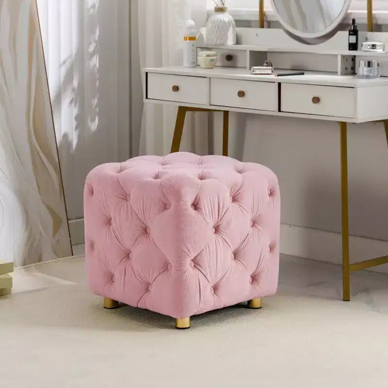 TUYOHW 18 Cube Storage Ottoman,Velvet Footstool with Hidden Compartment,Unique Dice-Shaped Stool for Living Room,Bedroom,Entryway