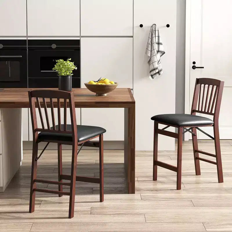 Costway 4er-Set Barhocker, zusammenklappbar, mit gepolstertem Sitz