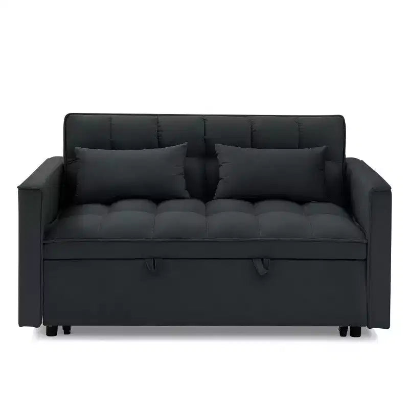 TUYOHW 55.43 Cabrio Schlafsofa, Klappbares Schlafsofa mit verstellbarer Rückenlehne & Ausziehbett, Samtsofa für Wohnzimmer & kleine Räume