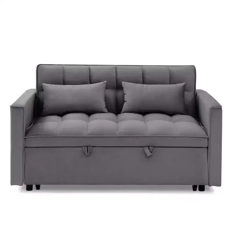 TUYOHW 55.43 Cabrio Schlafsofa, Klappbares Schlafsofa mit verstellbarer Rückenlehne & Ausziehbett, Samtsofa für Wohnzimmer & kleine Räume