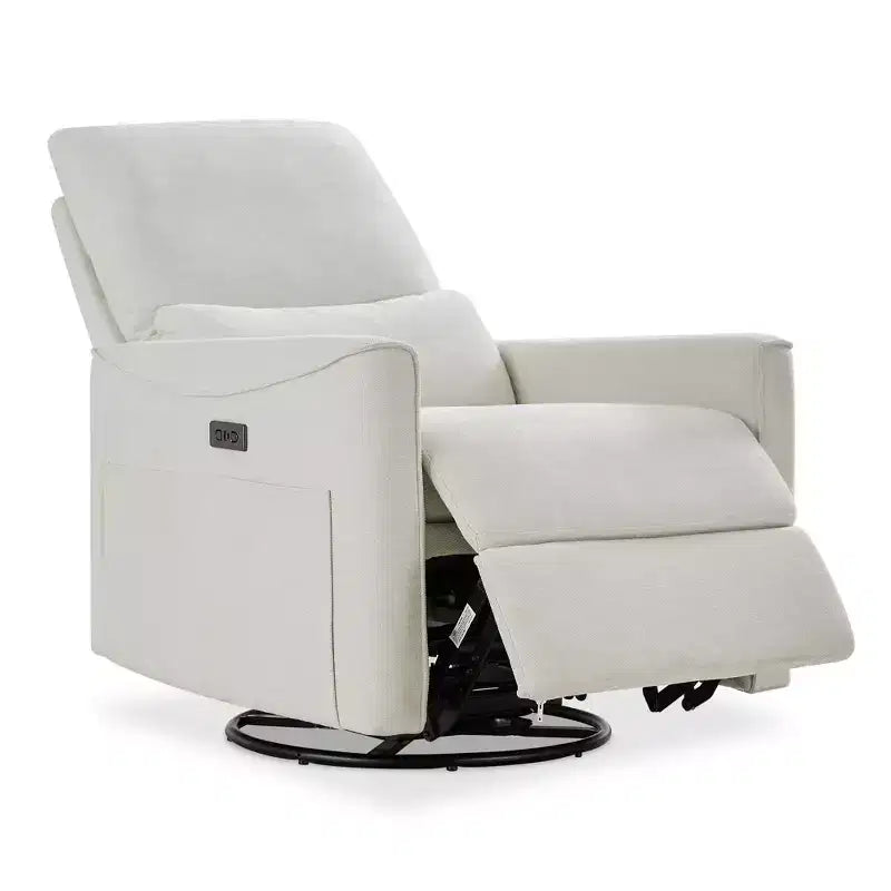 Dyonery Power Swivel Rocker Relaxsofa, kleines elektrisches Relaxsofa mit USB- & Typ-C-Anschlüssen, Gleitsessel für Kinderzimmer mit Lordosenstütze