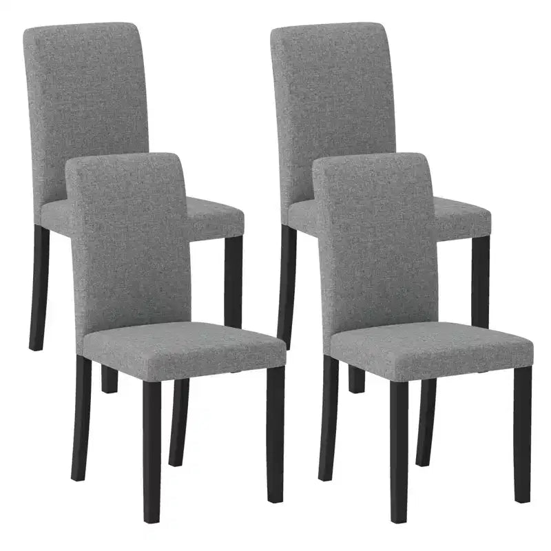 Costway Dining Chair Set of 4 Mid-Century Modern Fabric Upholstered Parson Chairs