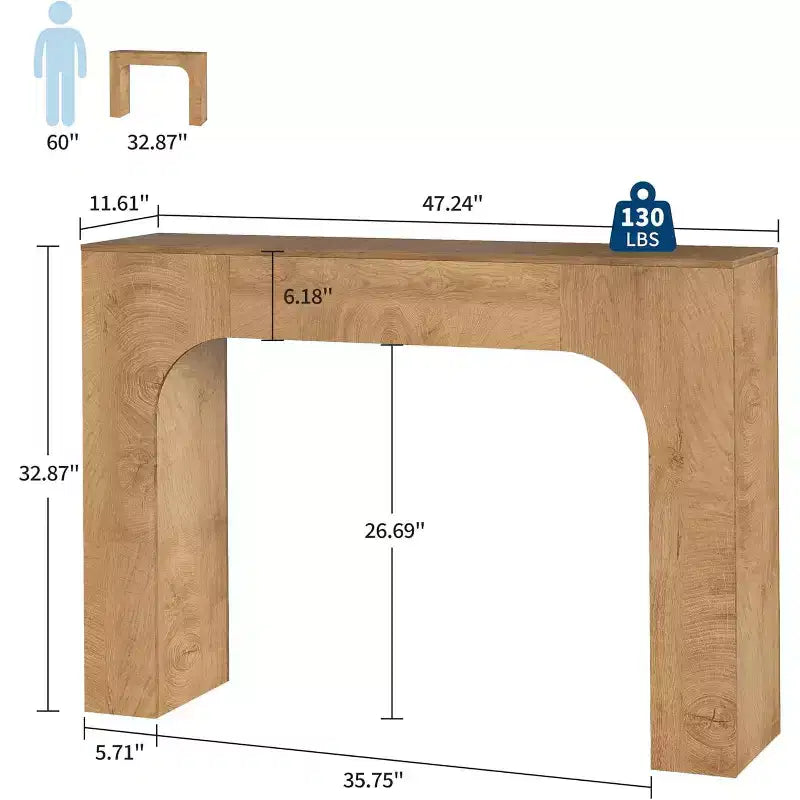 Meter-Eingangstisch, speziell für das Home-Office konzipiert, geeignet für Flure und Wohnzimmer.