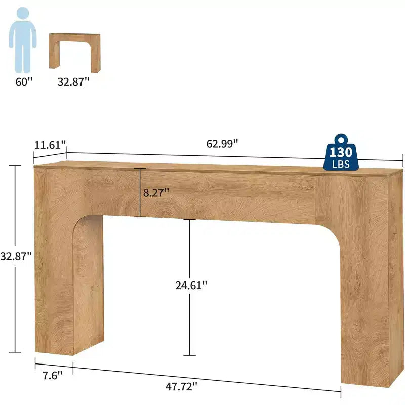 Meter-Eingangstisch, speziell für das Home-Office konzipiert, geeignet für Flure und Wohnzimmer.