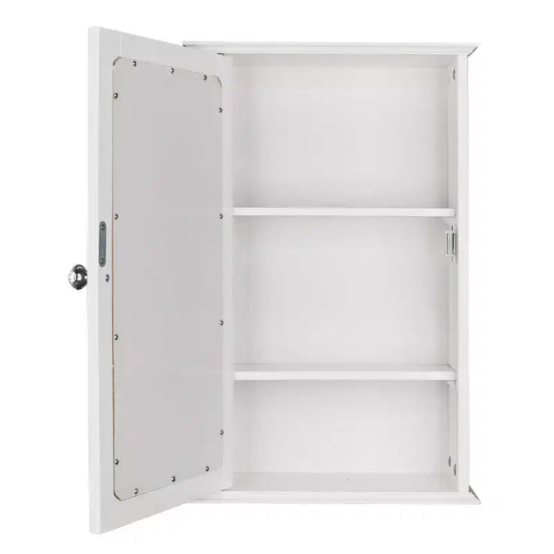 Karl Home Wandspiegel-Badschrank mit einer Tür, innen, weiß