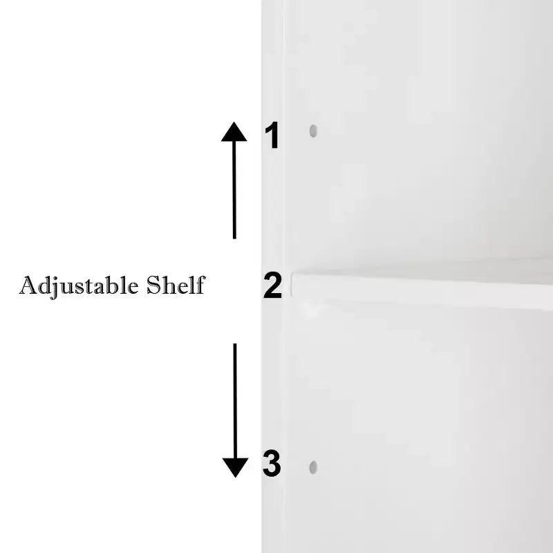 Karl Home Wandspiegel-Badschrank mit einer Tür, innen, weiß