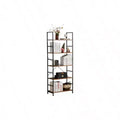5 Tier Bookshelf Rustic Brown Standing Book Shelf Home Office Bookcase Storage Organizer Bedroom Living Room Bathroom