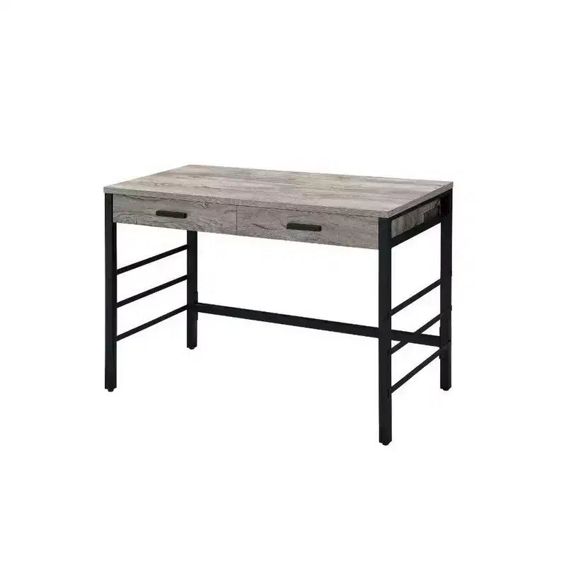 Royal Hampton Schreibtisch mit integriertem USB-Anschluss, helle Eiche im Used-Look und Schwarz
