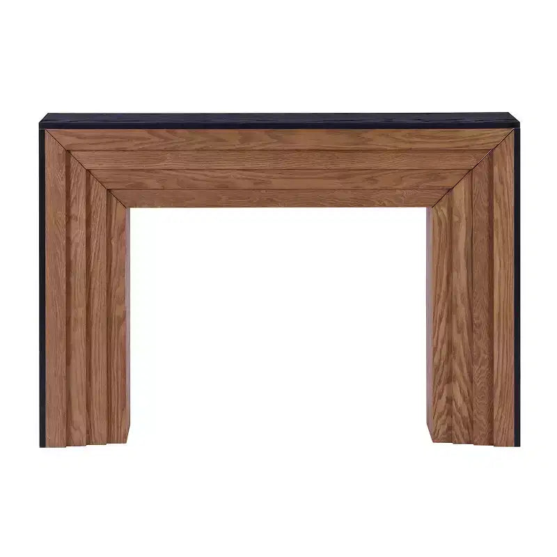 Moderne schmale Konsolentisch aus Holz mit schwarzer Holzmaserung, schlanker Akzenttisch für den Flur oder hinter dem Sofa - Panipeachy