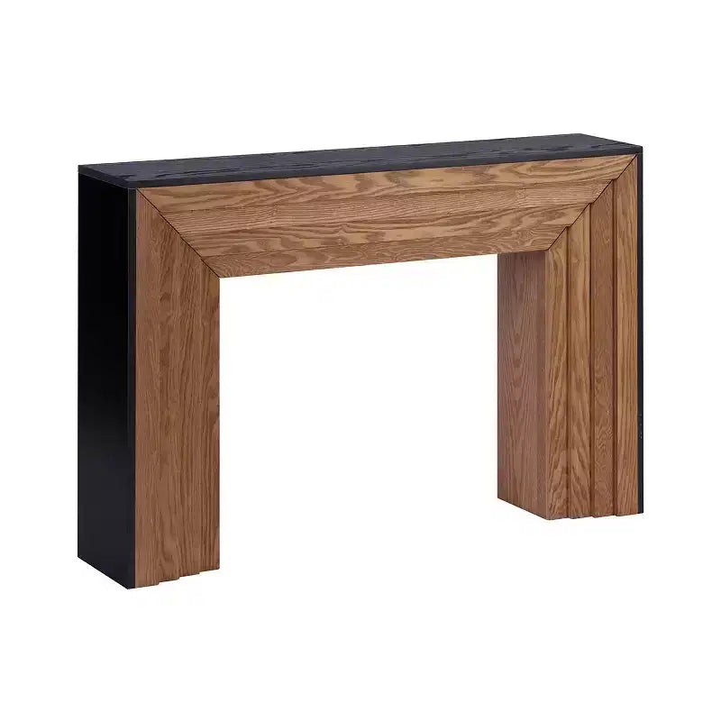 Moderne schmale Konsolentisch aus Holz mit schwarzer Holzmaserung, schlanker Akzenttisch für den Flur oder hinter dem Sofa - Panipeachy