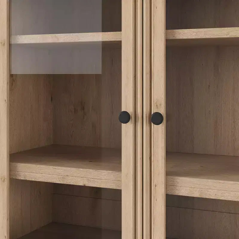 Whisen 78 Freistehende Küchenspeisekammer, hoher Schrank mit verstellbaren Einlegeböden, 3 Schubladen