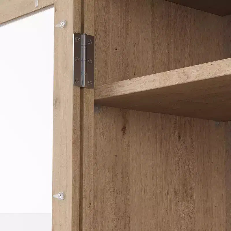 Whisen 78 Freistehende Küchenspeisekammer, hoher Schrank mit verstellbaren Einlegeböden, 3 Schubladen
