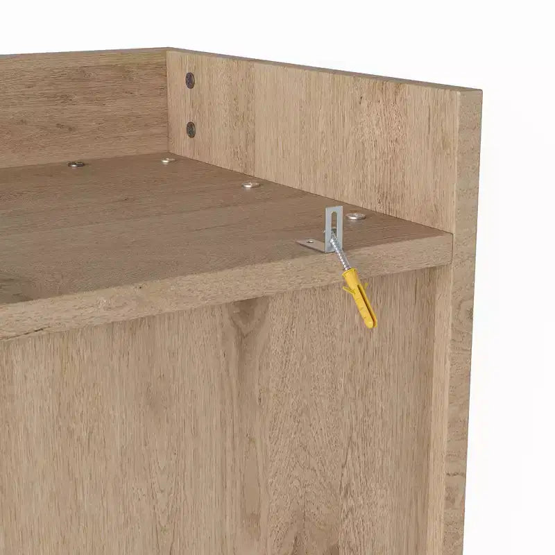 Whisen 78 Freistehende Küchenspeisekammer, hoher Schrank mit verstellbaren Einlegeböden, 3 Schubladen