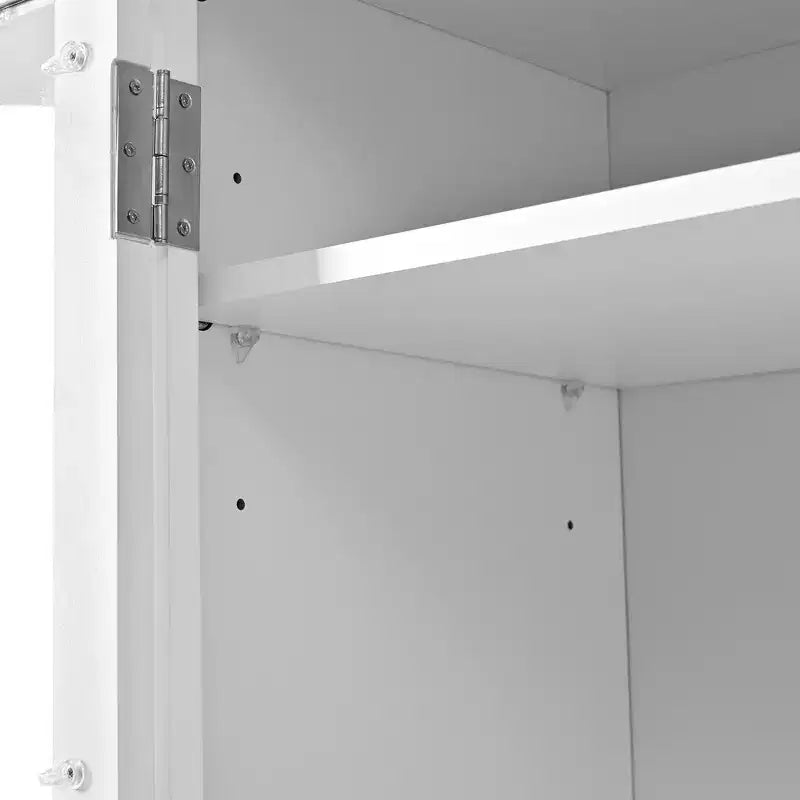 Whisen 78 Freistehende Küchenspeisekammer, hoher Schrank mit verstellbaren Einlegeböden, 3 Schubladen