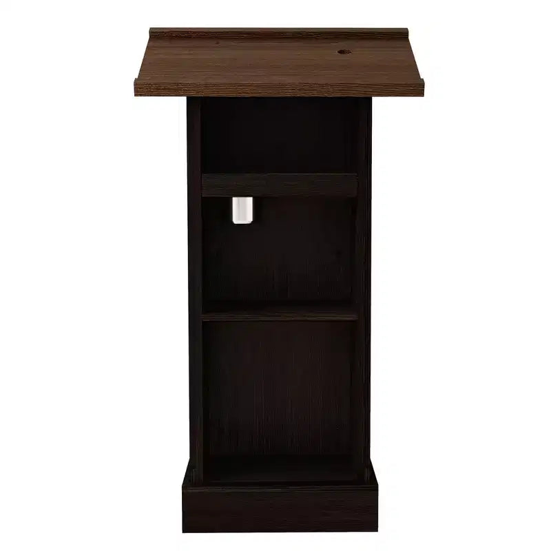 AndMakers 24.01 in. W x 15.66 in. D x 44.48 in. H Presentation Station Lectern with Storage