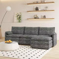 108 Modularer Sektionssofa Cloud Couch, gemütliches Cloud Sofa mit beweglichem Ottoman, modernes Chenille L-förmiges modulares Sofa Ottoman, Sektionssofa für Wohnungen