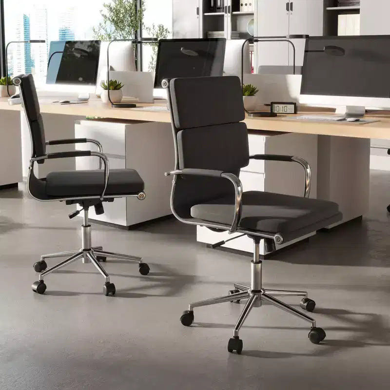 Costway 2er-Set ergonomischer Bürostuhl mit Wippfunktion und abnehmbaren Bezügen für Zuhause