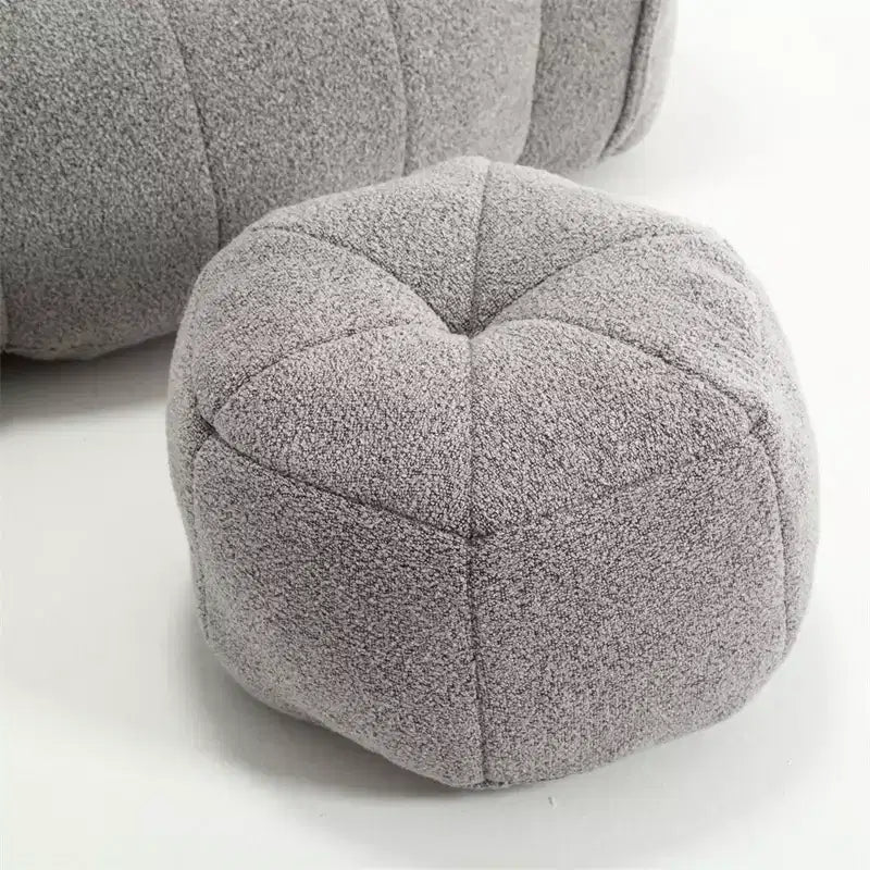 Sitzsack mit Ottomane, moderner Chenille-Quadratsofa-Sessel, weiche Sitzsack-Couch mit Fußhocker für Wohnzimmer, Schlafzimmer, Apartment, Studentenwohnheim