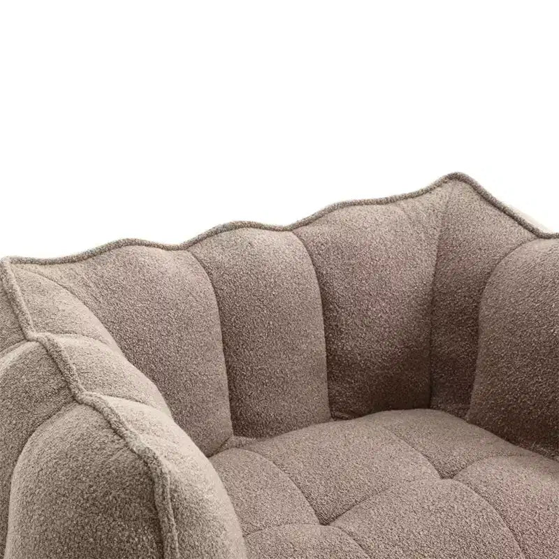Sitzsack mit Ottomane, moderner Chenille-Quadratsofa-Sessel, weiche Sitzsack-Couch mit Fußhocker für Wohnzimmer, Schlafzimmer, Apartment, Studentenwohnheim