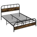 Costway Queen Size Bed Frame Industrial Platform Bed Frame w/ Under Bed Storage