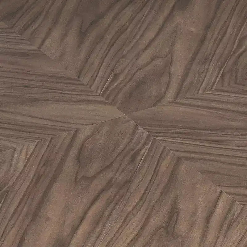 MAYEERTY 35 Zoll Moderner runder Couchtisch, MDF-Tisch mit Holzfurnier für kleine Wohnzimmer, keine Montage erforderlich, Nussbaum